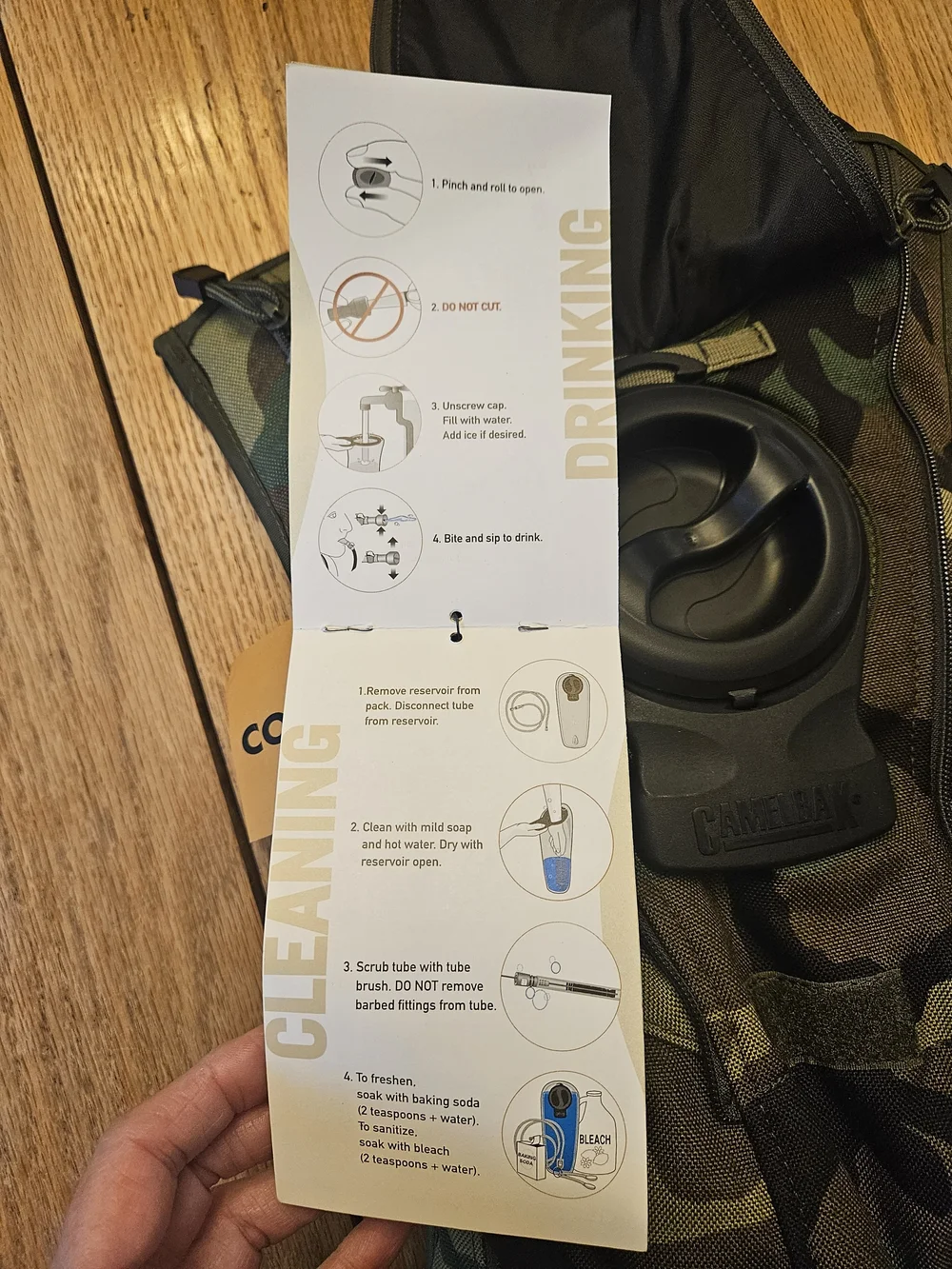 NWT CamelBak Camouflage Hydration Pack - Green/Brown